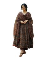 Women's Viscose Printed Flared A-Line Kurta With Pant And Dupatta Suit Set | Kurta Set