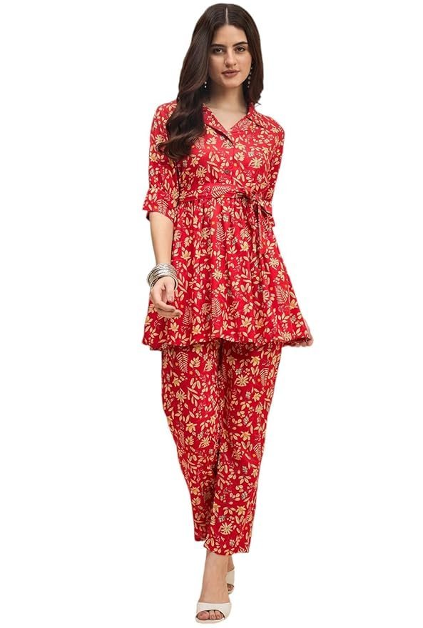61VUlQINPTL._SY879_.jpg Women's Co-Ords Set, Kurta and Pant Set - Image 1