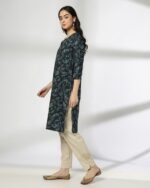 Women Floral Print Straight Kurta - Image 4